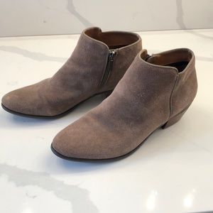 Suede leather booties